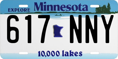 MN license plate 617NNY