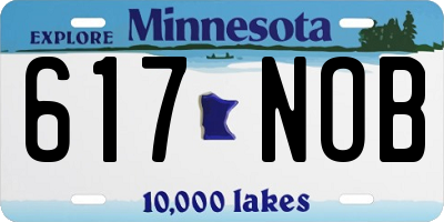 MN license plate 617NOB