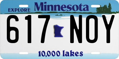 MN license plate 617NOY