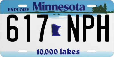 MN license plate 617NPH