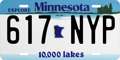MN license plate 617NYP