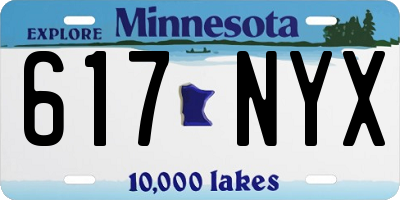 MN license plate 617NYX