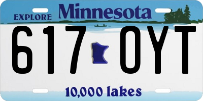MN license plate 617OYT