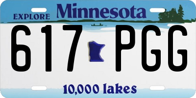 MN license plate 617PGG