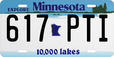 MN license plate 617PTI