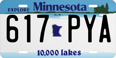 MN license plate 617PYA