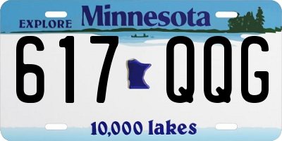 MN license plate 617QQG