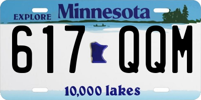 MN license plate 617QQM