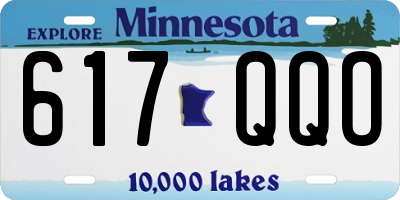 MN license plate 617QQO