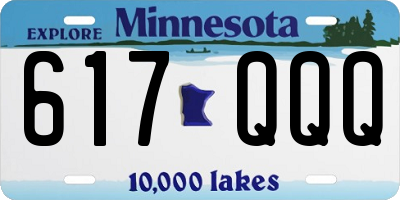 MN license plate 617QQQ