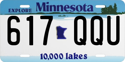 MN license plate 617QQU