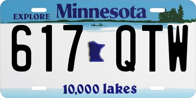 MN license plate 617QTW