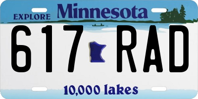 MN license plate 617RAD