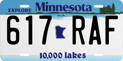 MN license plate 617RAF