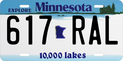 MN license plate 617RAL