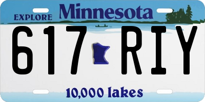 MN license plate 617RIY