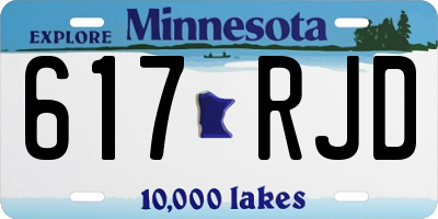 MN license plate 617RJD