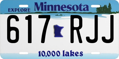 MN license plate 617RJJ