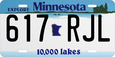 MN license plate 617RJL