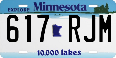 MN license plate 617RJM