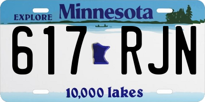 MN license plate 617RJN