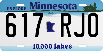 MN license plate 617RJO