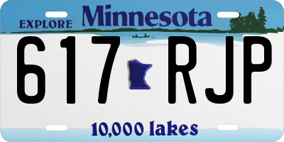 MN license plate 617RJP