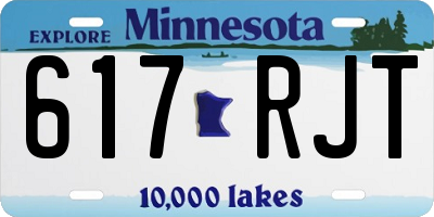 MN license plate 617RJT