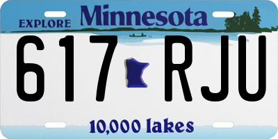 MN license plate 617RJU