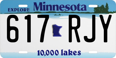 MN license plate 617RJY