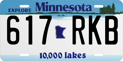 MN license plate 617RKB