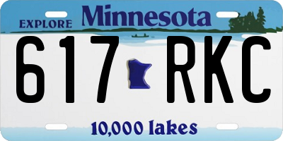 MN license plate 617RKC