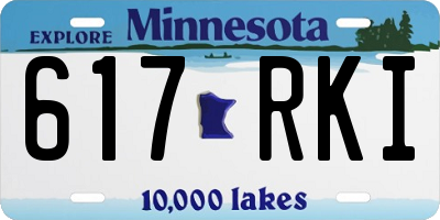 MN license plate 617RKI