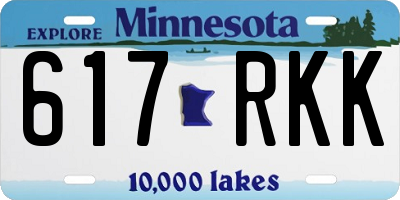 MN license plate 617RKK
