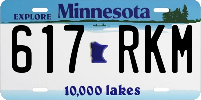 MN license plate 617RKM