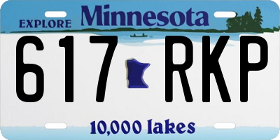 MN license plate 617RKP
