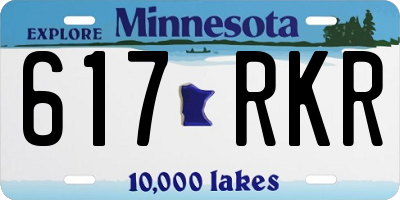 MN license plate 617RKR