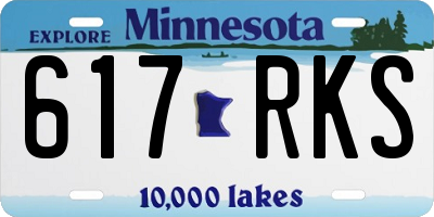 MN license plate 617RKS