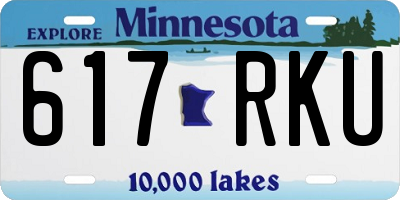 MN license plate 617RKU