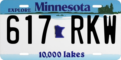 MN license plate 617RKW