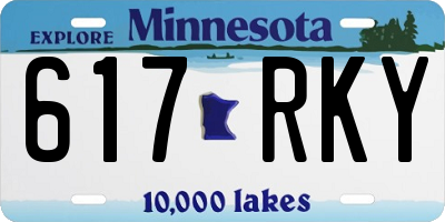 MN license plate 617RKY