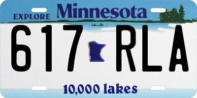 MN license plate 617RLA