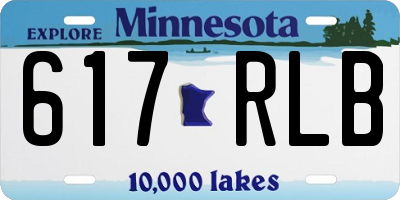 MN license plate 617RLB