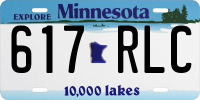 MN license plate 617RLC
