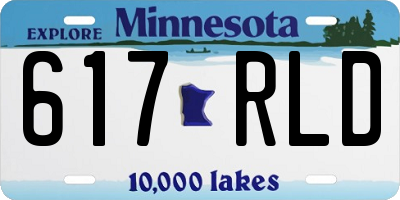 MN license plate 617RLD