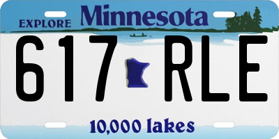 MN license plate 617RLE