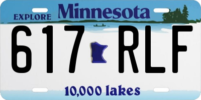 MN license plate 617RLF