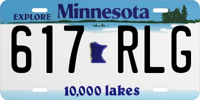 MN license plate 617RLG