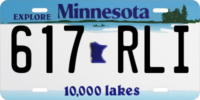 MN license plate 617RLI