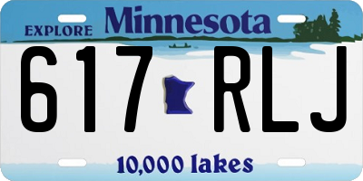 MN license plate 617RLJ